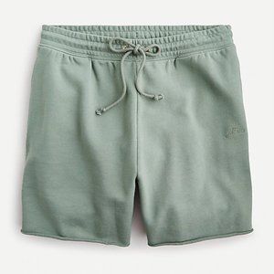 Cotton terry long cutoff short Pale Cypress